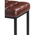 Стул барный Лофт металл/экокожа, черный/коричневый 34x34x65 см - Фото 3
