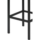 Стул барный Лофт металл/экокожа, черный/коричневый 34x34x65 см - Фото 5