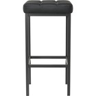 Стул барный Лофт металл/экокожа, черный/черный 35x35x65 см - Фото 3