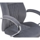 Кресло руководителя Aragon, на колёсиках, цвет хром/серый - Фото 8