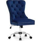 Компьютерное кресло Vento blue хром/велюр, хром/синий 53x62x104 см - фото 110663399