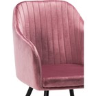 Стул на металлокаркасе Slam металл/велюр, черный/розовый 53x60x82 см 10510886