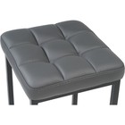 Табурет Байя металл/экокожа, черный/серый 35x35x45 см 10510899