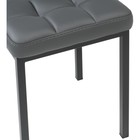 Табурет Байя металл/экокожа, черный/серый 35x35x45 см 10510899