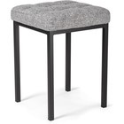 Табурет Байя металл/ткань, черный/серый 35x35x45 см 10510901