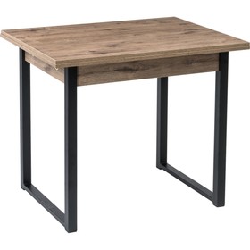 Стол деревянный Форли металл, дуб велингтон/черный 67x90x77 см