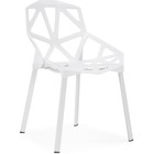 Пластиковый стул One металл/пластик, белый/белый 55x56x80 см 10510922