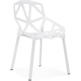 Пластиковый стул One металл/пластик, белый/белый 55x56x80 см