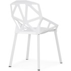 Пластиковый стул One металл/пластик, белый/белый 55x56x80 см 10510922