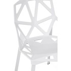 Пластиковый стул One металл/пластик, белый/белый 55x56x80 см 10510922