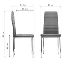 Стул на металлокаркасе DC2-001 металл/экокожа, черный 41x54x97 см 10510928