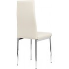 Стул на металлокаркасе DC2-001 металл/экокожа, хром/бежевый 41x45x96 см  (артикул 10510929)  большой выбор товаров оптом и в розницу по низким ценам с доставкой