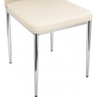 Стул на металлокаркасе DC2-001 металл/экокожа, хром/бежевый 41x45x96 см  (артикул 10510929)  большой выбор товаров оптом и в розницу по низким ценам с доставкой