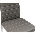 Стул на металлокаркасе DC2-001 металл/экокожа, хром/серый 41x45x96 см - Фото 3