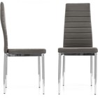 Стул на металлокаркасе DC2-001 металл/экокожа, хром/серый 41x45x96 см - Фото 9