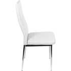 Стул на металлокаркасе DC2-001 металл/экокожа, хром/белый 41x45x96 см - Фото 2