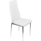 Стул на металлокаркасе DC2-001 металл/экокожа, хром/белый 41x45x96 см - Фото 4