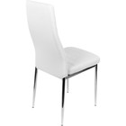 Стул на металлокаркасе DC2-001 металл/экокожа, хром/белый 41x45x96 см - Фото 5