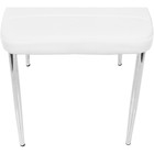 Стул на металлокаркасе DC2-001 металл/экокожа, хром/белый 41x45x96 см - Фото 8