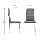 Стул на металлокаркасе DC2-001 металл/экокожа, хром/белый 41x45x96 см - Фото 10
