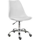 Компьютерное кресло Kolin металл/экокожа / пластик, хром/белый 49x56x79 см - фото 121969989