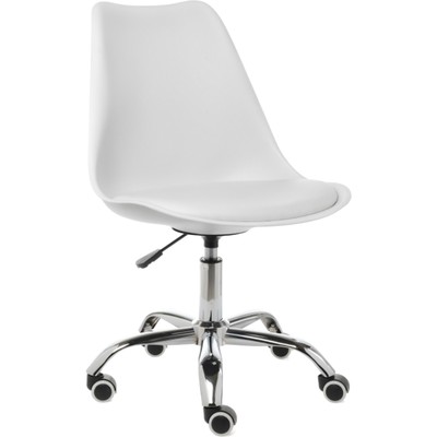 Компьютерное кресло Kolin металл/экокожа / пластик, хром/белый 49x56x79 см