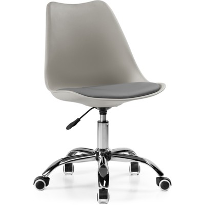 Компьютерное кресло Kolin металл/экокожа / пластик, хром/серый 49x56x79 см