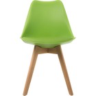 Пластиковый стул Bonuss массив бука/экокожа/пластик, натуральный/зеленый 49x57x82 см 10510942