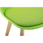 Пластиковый стул Bonuss массив бука/экокожа/пластик, натуральный/зеленый 49x57x82 см 10510942