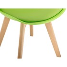Пластиковый стул Bonuss массив бука/экокожа/пластик, натуральный/зеленый 49x57x82 см 10510942