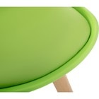 Пластиковый стул Bonuss массив бука/экокожа/пластик, натуральный/зеленый 49x57x82 см 10510942