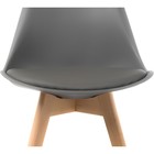 Пластиковый стул Bonuss массив бука/экокожа/пластик, натуральный/серый 49x57x82 см 10510944