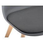 Пластиковый стул Bonuss массив бука/экокожа/пластик, натуральный/серый 49x57x82 см 10510944