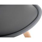 Пластиковый стул Bonuss массив бука/экокожа/пластик, натуральный/серый 49x57x82 см 10510944