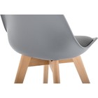 Пластиковый стул Bonuss массив бука/экокожа/пластик, натуральный/серый 49x57x82 см 10510944