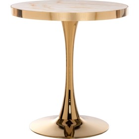 Стол деревянный Dorian металл, золотой 70x70x76 см