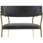 Стул на металлокаркасе Kamelia металл/велюр, золотой/серый 57x55x80 см - Фото 4