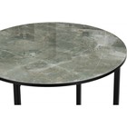 Журнальный стол Волопас металл, королевский мрамор/черный 48x48x60 см 10510956