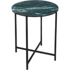 Журнальный стол Волопас металл, малахит/черный 48x48x60 см - фото 121575896