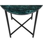 Журнальный стол Волопас металл, малахит/черный 48x48x60 см - фото 121575901