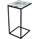 Журнальный стол Геркулес металл, белый мрамор/черный 30x34x62 см  (артикул 10510961)  большой выбор товаров оптом и в розницу по низким ценам с доставкой