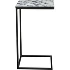 Журнальный стол Геркулес металл, белый мрамор/черный 30x34x62 см  (артикул 10510961)  большой выбор товаров оптом и в розницу по низким ценам с доставкой