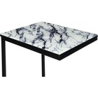 Журнальный стол Геркулес металл, белый мрамор/черный 30x34x62 см  (артикул 10510961)  большой выбор товаров оптом и в розницу по низким ценам с доставкой