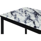 Журнальный стол Геркулес металл, белый мрамор/черный 30x34x62 см  (артикул 10510961)  большой выбор товаров оптом и в розницу по низким ценам с доставкой