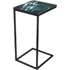 Журнальный стол Геркулес металл, малахит/черный 30x34x62 см 10510962
