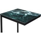 Журнальный стол Геркулес металл, малахит/черный 30x34x62 см 10510962