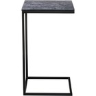 Журнальный стол Геркулес металл, серый мрамор/черный 30x34x62 см - Фото 2