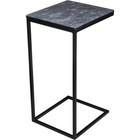 Журнальный стол Геркулес металл, серый мрамор/черный 30x34x62 см - Фото 3