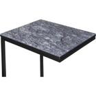 Журнальный стол Геркулес металл, серый мрамор/черный 30x34x62 см - Фото 4