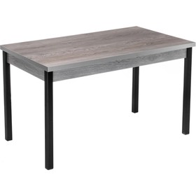 Стол деревянный Оригон металл, навара/черный 70x120x77 см
